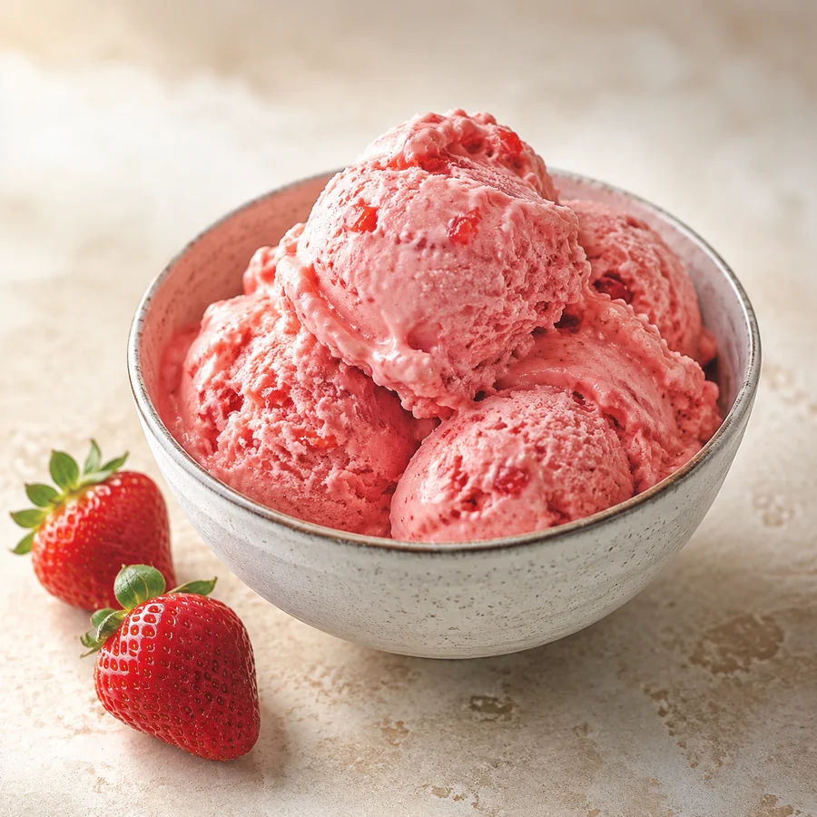 Helado de fresa